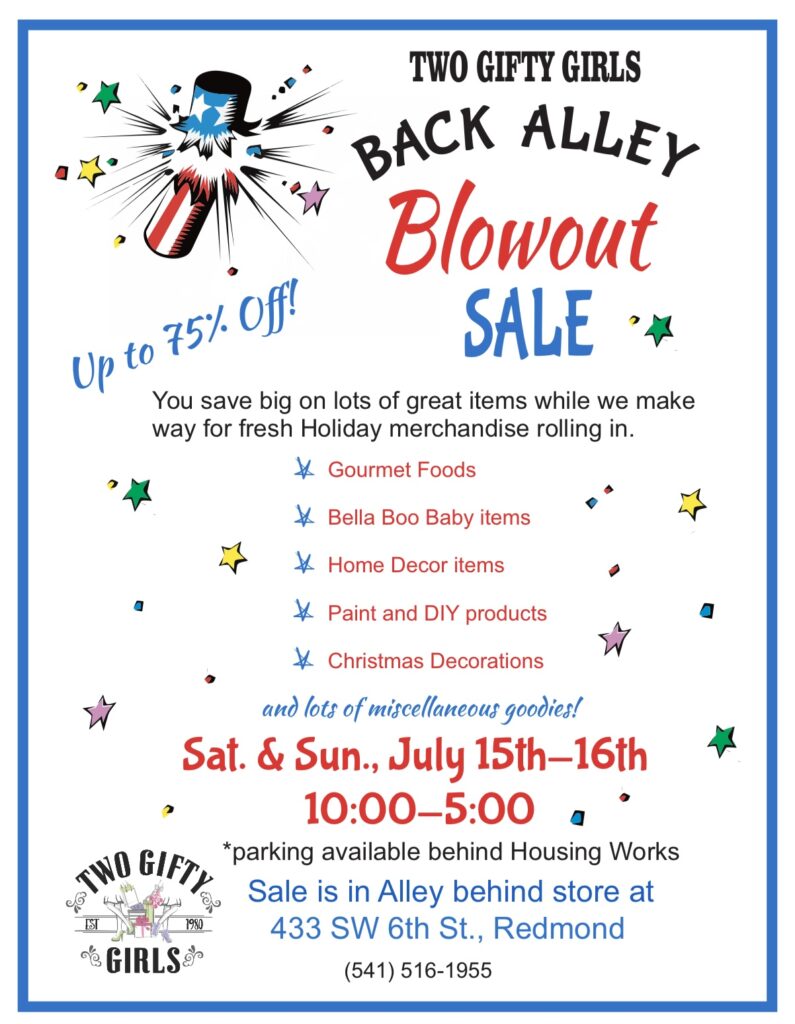 Two Gifty Girls Back Alley Blowout Sale